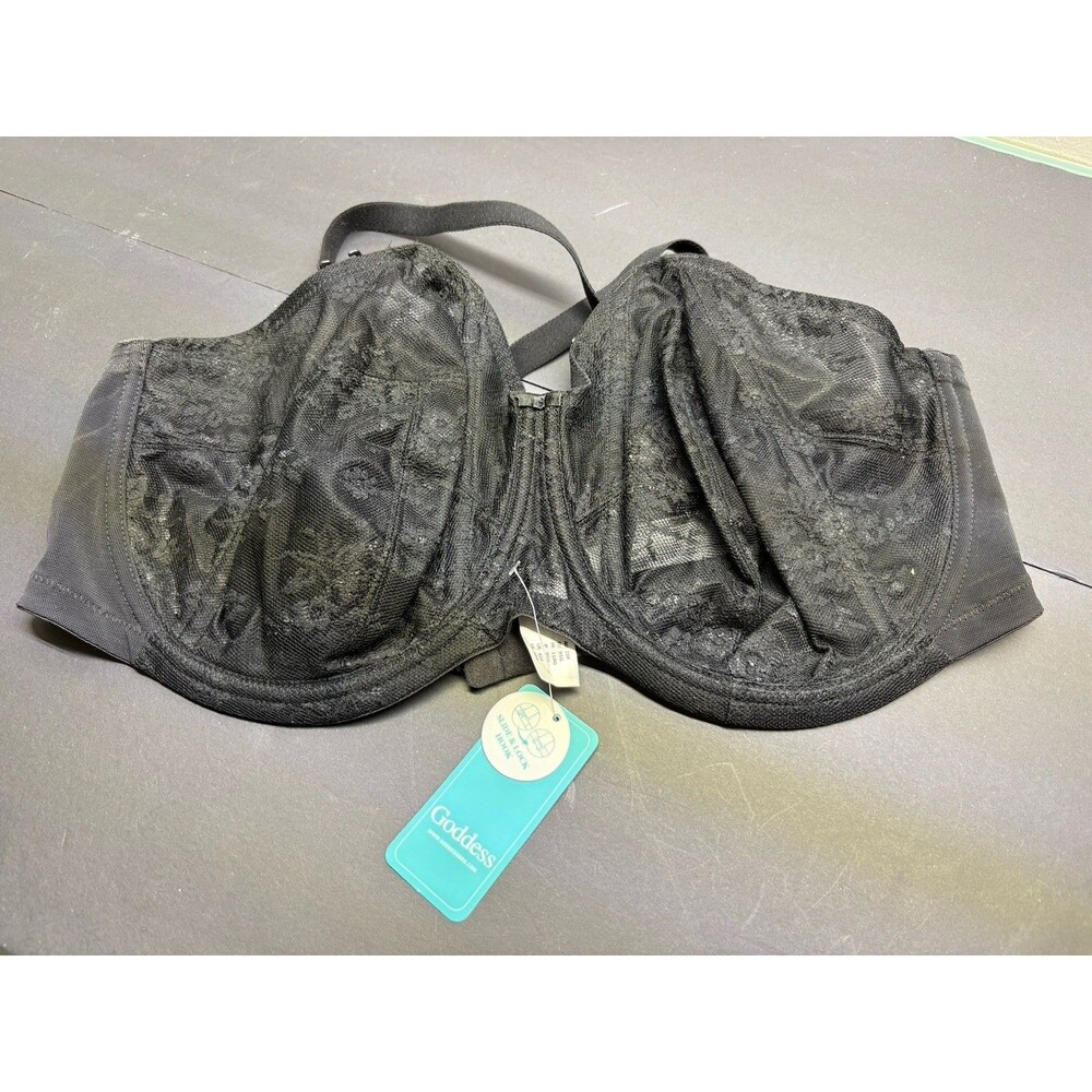 Goddess Verity Underwire Strapless Bra 42G Black ~ New W/ Tags